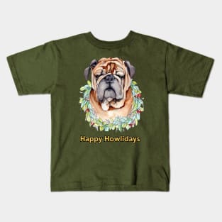 Happy Howlidays Mastiff Kids T-Shirt